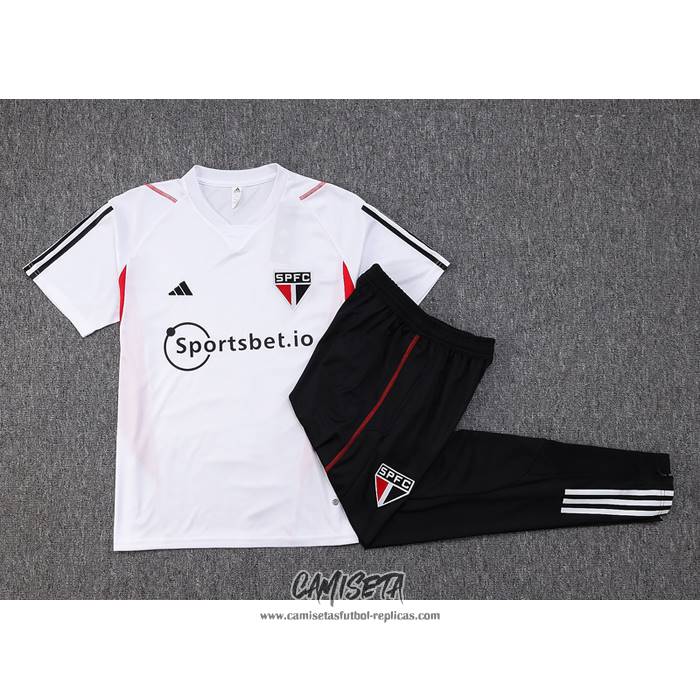 Chandal del Sao Paulo 2023-2024 Manga Corta Blanco